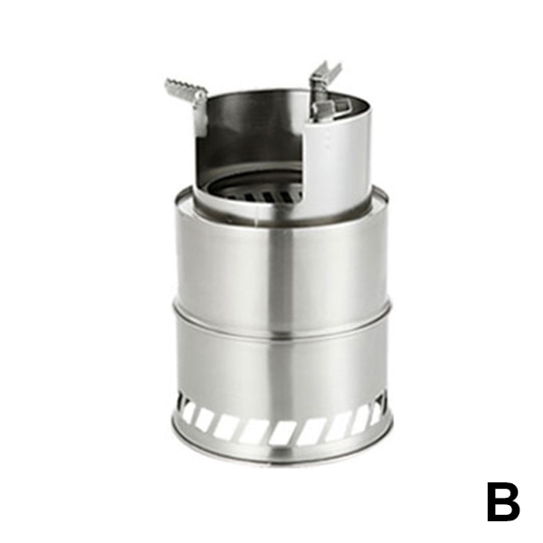 1 Uds hornillo ligero de Camping estufa de leña plegable a prueba de viento para Picnic barbacoa Camping YS-BUY: Style B