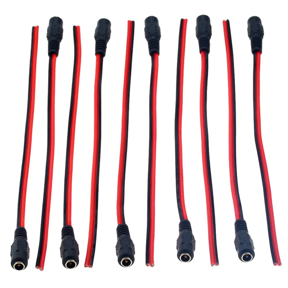 5.5 x 2.1mm dc strøm hunkabel 12v stik dc hun adapter kabel stik stik til cctv kamera dc stik hun 5.5*2.1