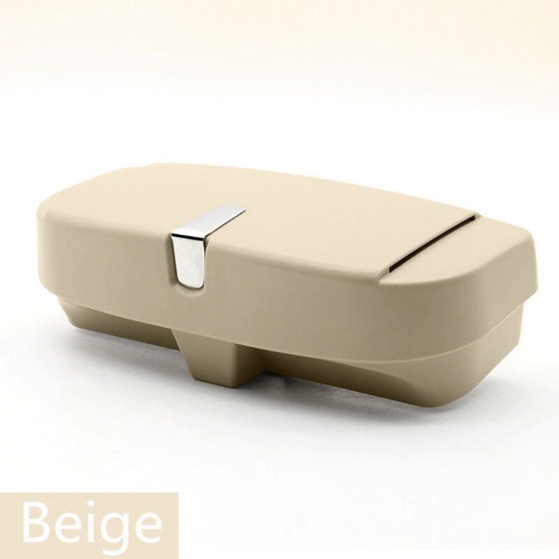 Samochód uchwyt na okulary przeciwsłoneczne etui na okulary pudełko robić przechowywania samochód wnętrze auta dla Volvo S60 S90 XC90 S80L XC60 V60 V40/Renault Koleos: Beige