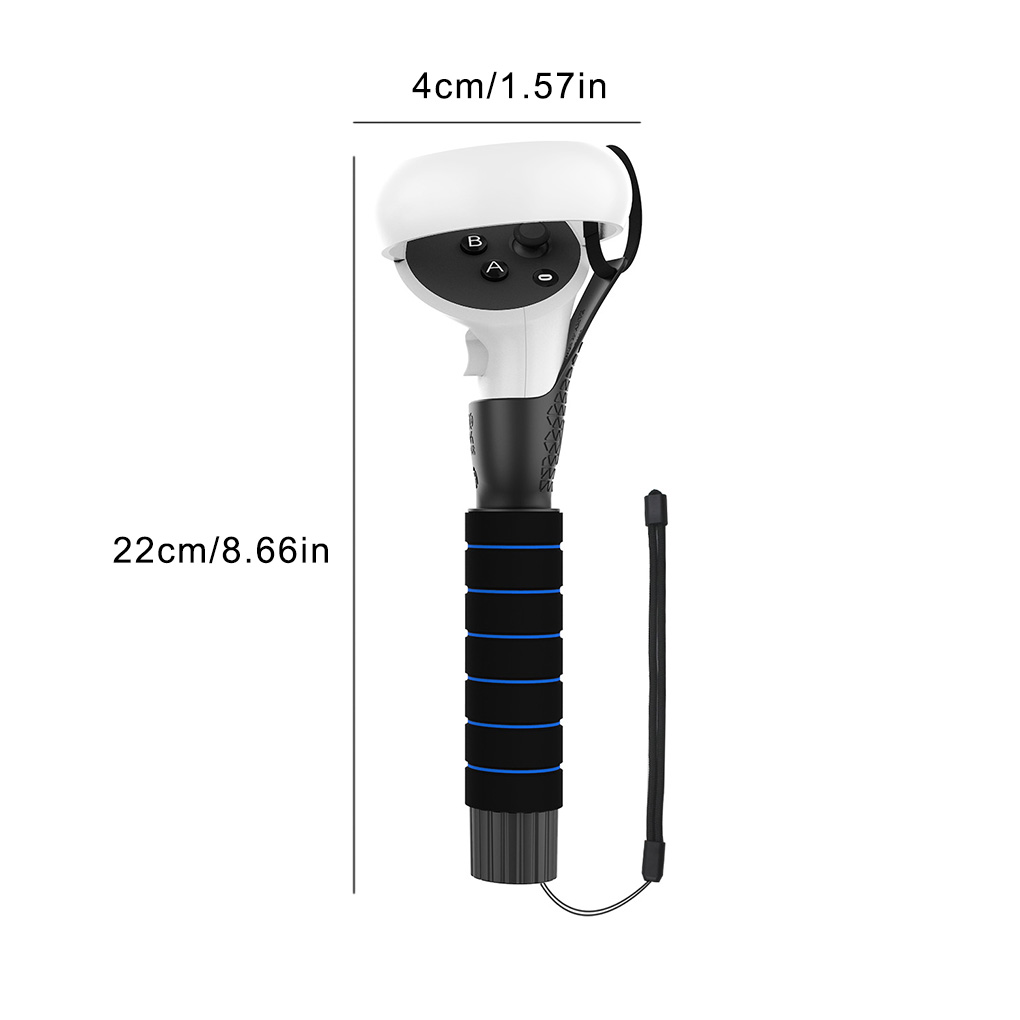 For Oculus Quest 1 Oculus Quest 2 VR Or Rift S Long Stick Dual Handle Extension Grips Controllers Playing Beat Saber Games