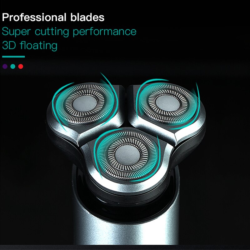 V-343 Nat Droog Elektrisch Scheerapparaat Voor Mannen Baard Stoppels Scheren Oplaadbare Elektrische Razor Facial Scheren Machine Wasbaar