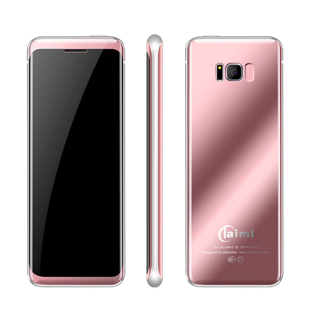 Ultra dunne Kaart Mobiele Telefoon Fsmart Taiml S8 bluetooth dialer 1.54 ''Kind Pocket Kleine zaklamp Mobiel pk v36 v66 230: Add 16GB TF Card / Rose Gold