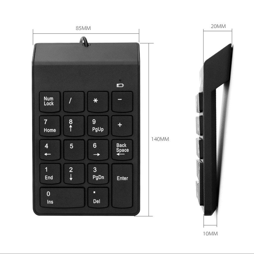 KKmoon Wired USB Numeric Keypad Slim Mini Number Pad Digital Keyboard 18 Keys for iMac/Mac Pro/MacBook/MacBook Air/Pro Laptop PC