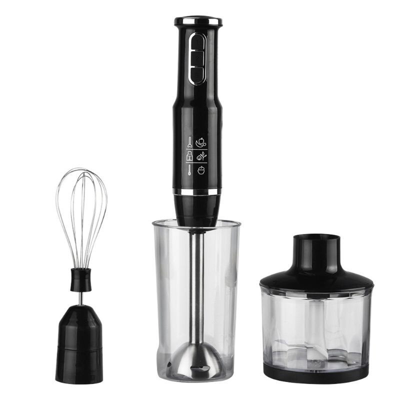 4 in 1 Multi-Purpose Immersion Blender 3-Speed Hand Blender with Leaf Stainless A6HB