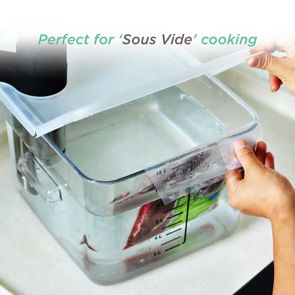 Bolsas de vacío REELANX para envasador al vacío 1 rollo 15*500cm bolsa de almacenamiento para sellador al vacío de alimentos embalaje fresco