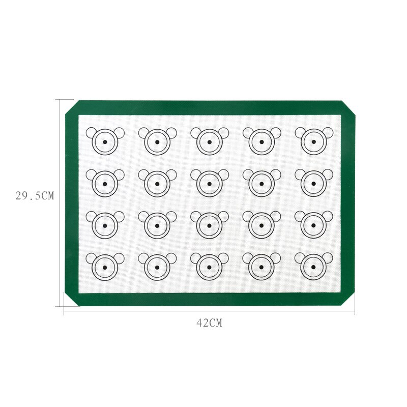 Silicone Macaron Bakmat Non Stick Macaron Bakken Papier Hittebestendig Oven Sheet Liner Gebak Bakvormen Bakken Tools: Green