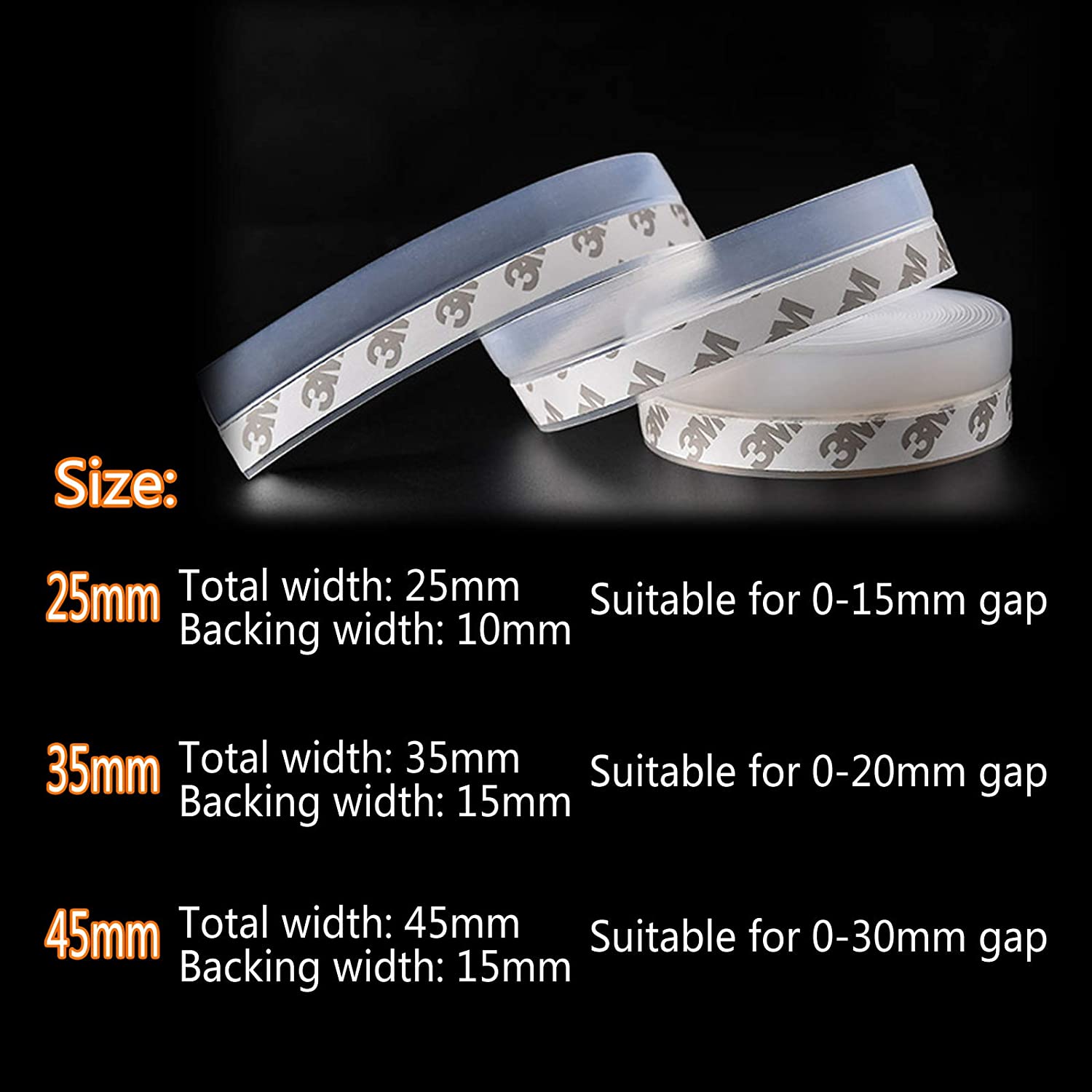 5Meters Door Bottom Seal Strip Window Self Adhesive Silicone Rubber Seal Weathering Strip Door Sealing Bar Window Sealing Tape