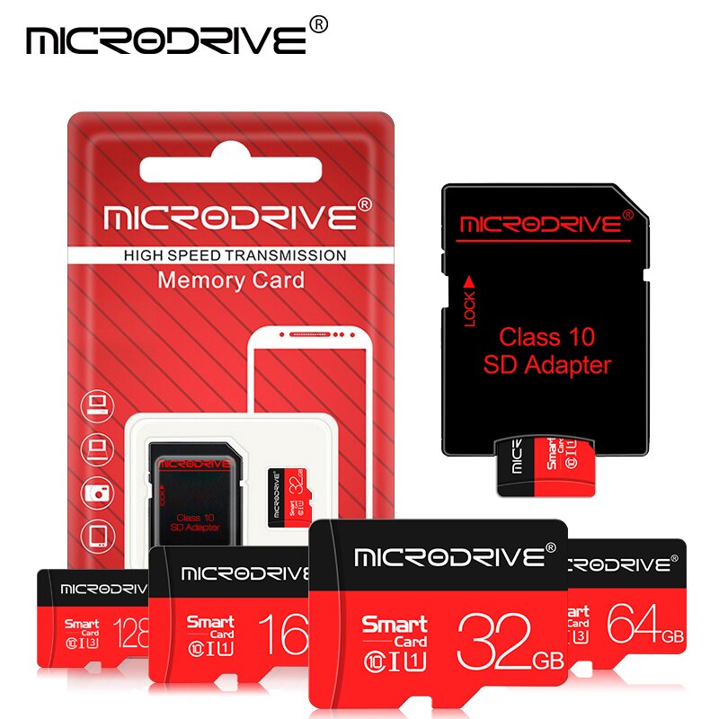 Kapacitet micro sd-kort 32gb tf-kort 64gb 128gb klasse 10 vandtæt hukommelseskort 8gb 16gb 32gb minikort til telefonbord