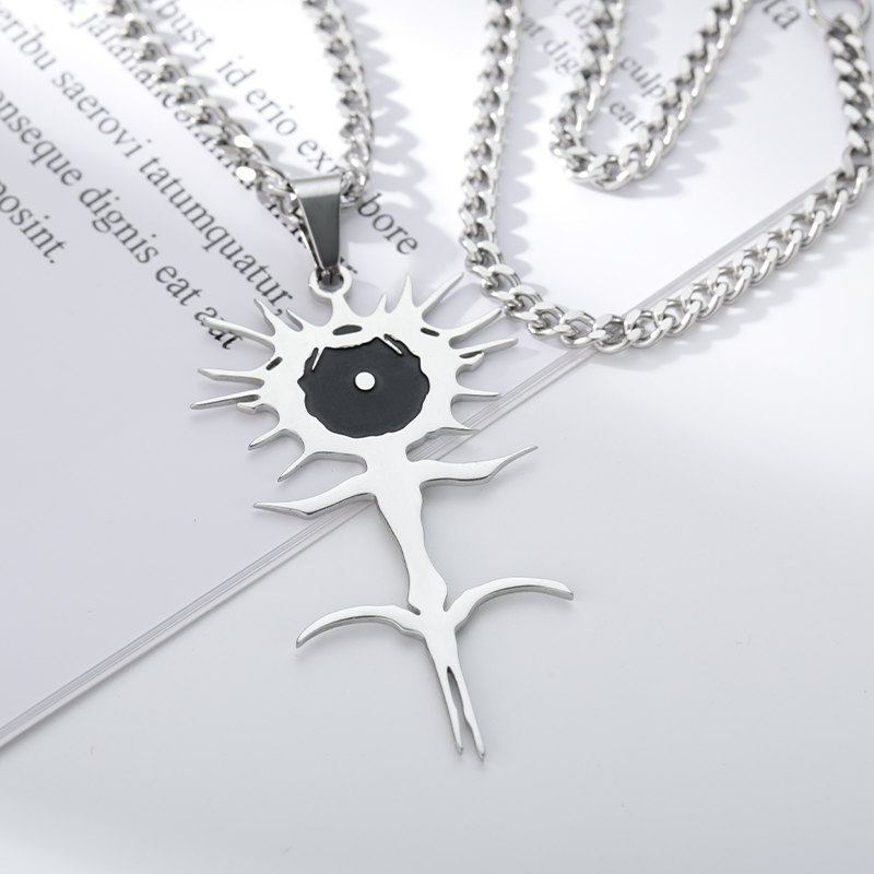 Goth Ghostemane Ketting Rvs Charm Kettingen Voor Vrouwen Zilveren Kleur Ketting Kettingen Sieraden Colgantes Mujer