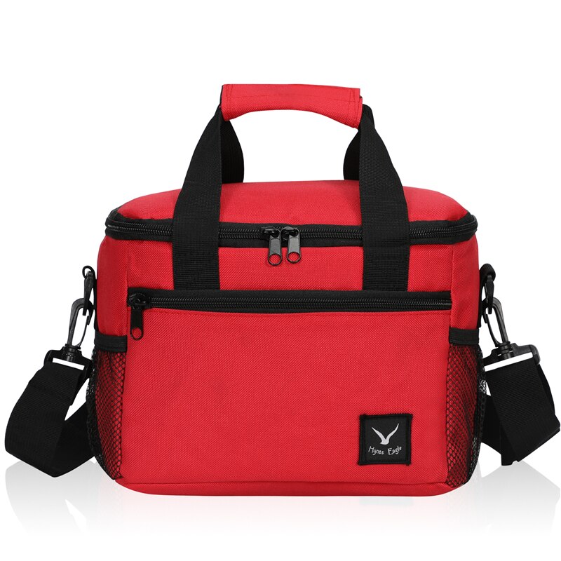 VEEVANV Waterproof Cooler Bags Thermal Bag Men Portable Insulated Lunch Bags Picnic Food Women Tote Storage Lunch Box Red Black: Red