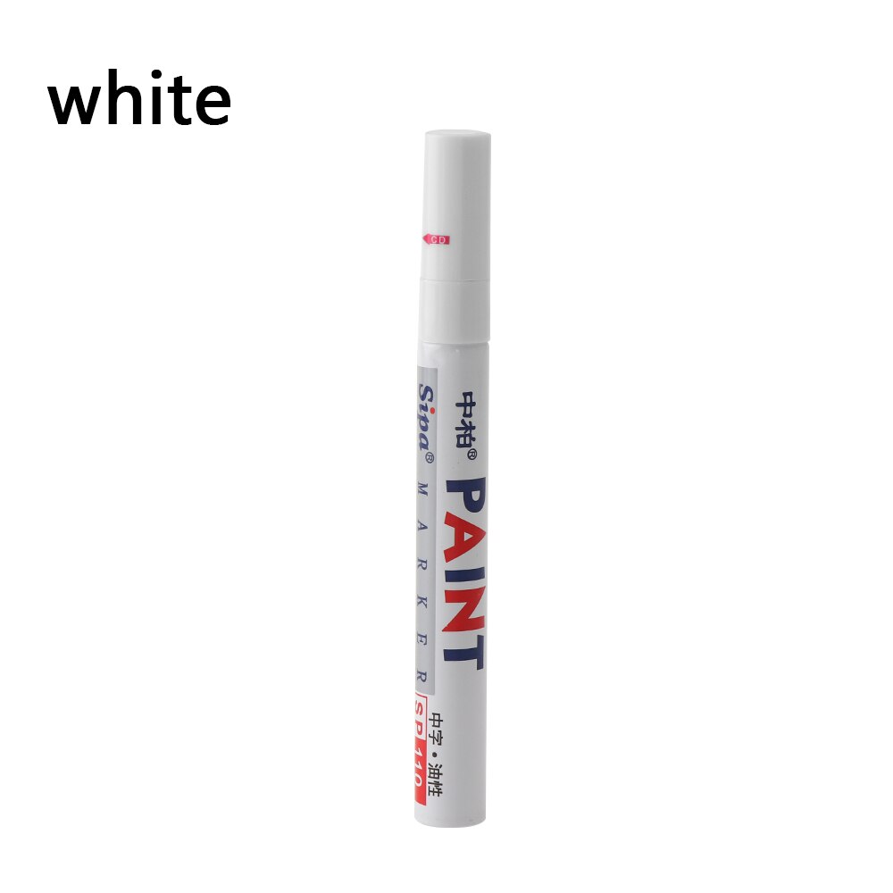Rotulador de pintura permanente para neumáticos de coche y motocicleta, resistente al agua, Universal, 1 unidad: white