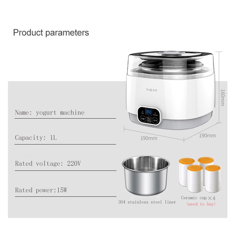Elektryczna maszyna robić produkcji jogurtu jogurt maszyna DIY narzędzie urządzenia kuchenne automatyczne Natto wino ryżbyć winnym "trzy w jednym" fermentacji 220V