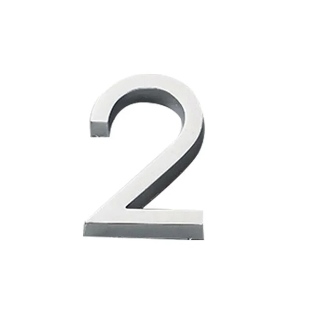 Number 3D House Number Sticker Self Adhesive Door Plate Sign Outdoor Mail Box Apartment Hotel Room Number Home Decor: Khaki