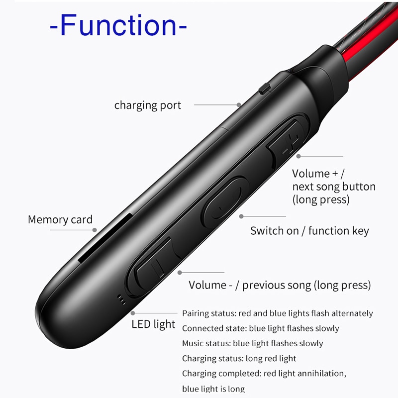 X9 Dual Dynamic Bass Sound Bluetooth Oortelefoon Haak/In-Ear Stabiele Sport Draadloze Hoofdtelefoon 250 Mah Tf Card MP3 Waterdicht headset