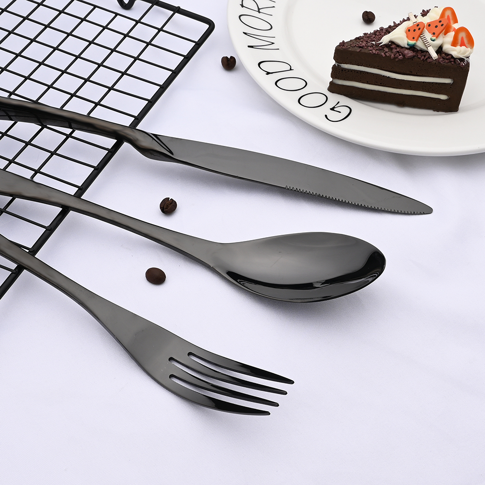 1/2/4Set 18/10 Stainless Steel Flatware Set Silver Dinnerware Dinner Knife Fork Dessert Spoon Cutlery Food Tableware