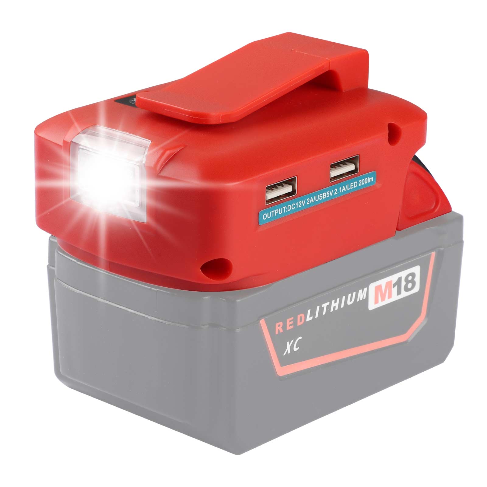 Adaptateur Démarrage Voiture Pour Batterie Milwaukee 18V - Sortie 13,5V, Câble 11 AWG - Pour Moto, Tondeuse