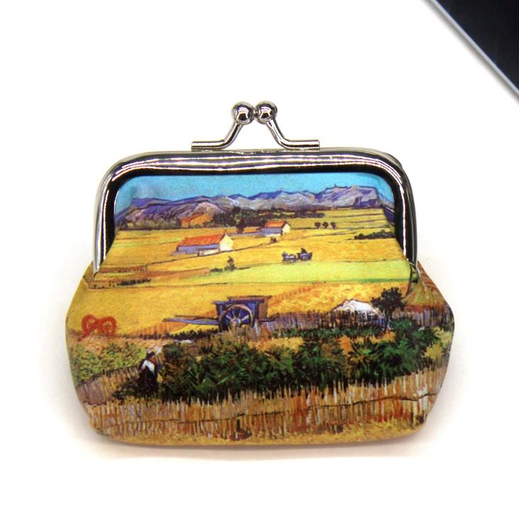 Vintage Coin Purse Wallet Women Famous Oil Painting Small Wallet Hasp Clutch Bag Good Women's Mini Purses: 3