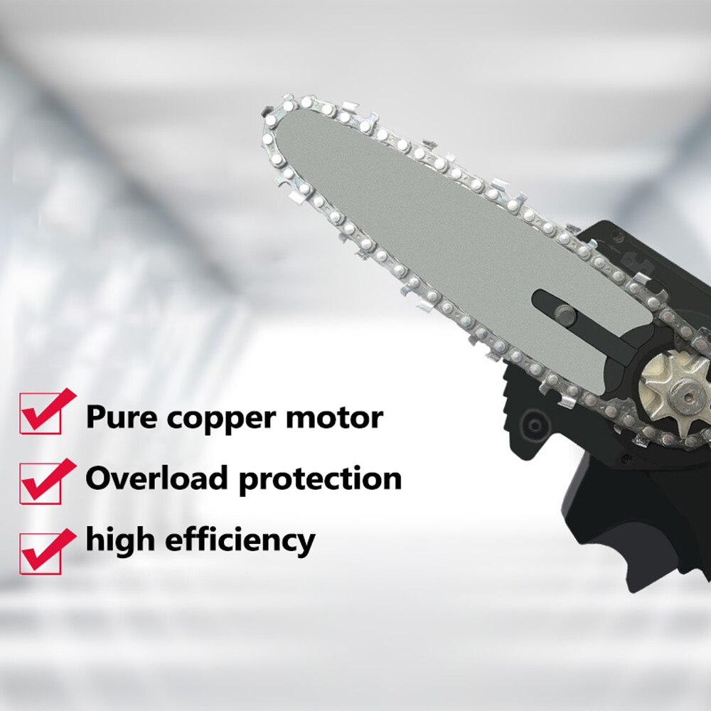 Garden Mini Electric Saw Lithium Battery Rechargeable Electric Woodworking Wireless Logging Saw Household Portable Mini Chainsaw