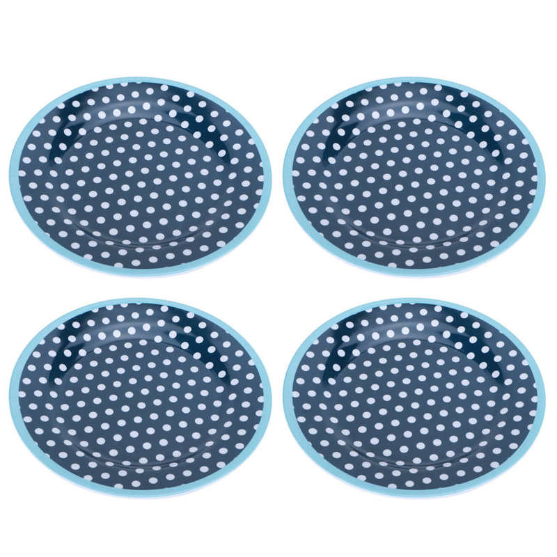Salad Plates 4Pcs 9in Food Dish Fruit Salad Dessert Plate Tableware Kitchen Accessory for Home