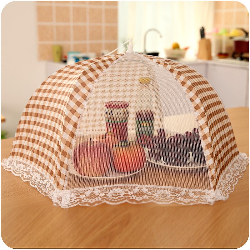 Cuisine plié couverture alimentaire parapluie demi clair maille hygiène grille alimentaire plat couverture ustensiles de cuisine couvrant prévenir la poussière poussière repas crique