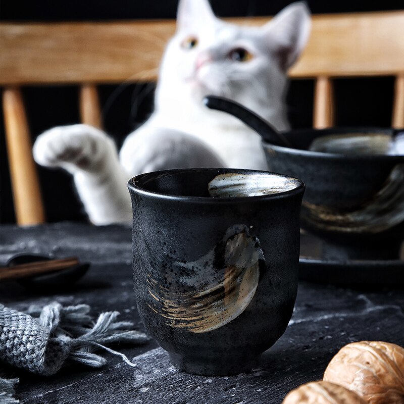 Japanese-style tableware for one person ceramic tableware set household simple single 5-piece bowl and plate restaurant