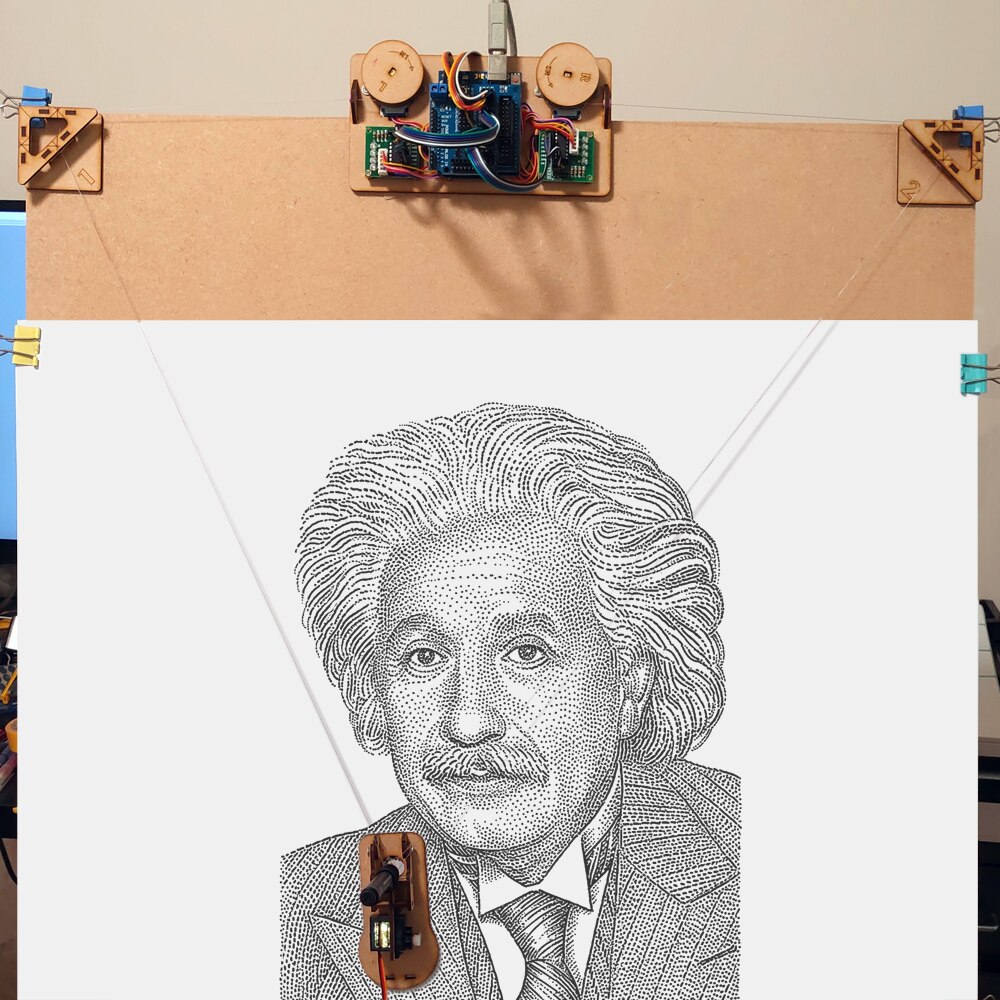 Pintura de pared robot scribit maker project suite polargraph