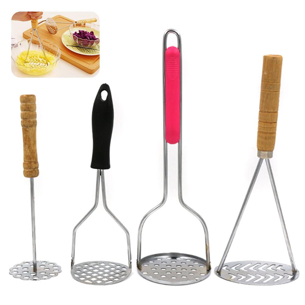 Non Slip Handle Stainless Steel Potato Masher Ricer Vegetable Fruit Blender Tool