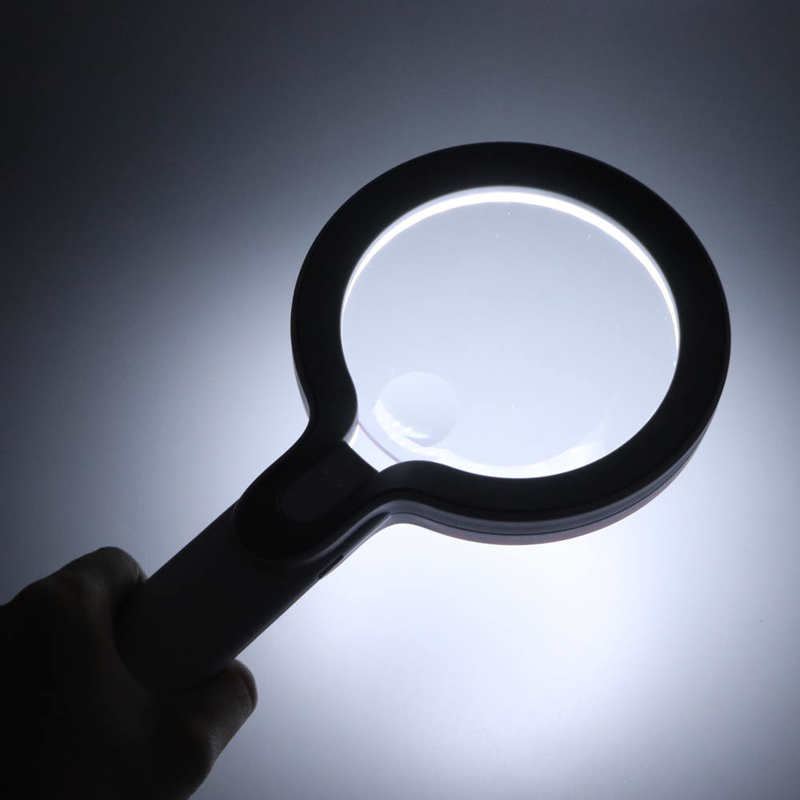 Lighted Magnifying Glass Pocket Magnifying Glass 10X Magnification for Jewelry for Document for Book
