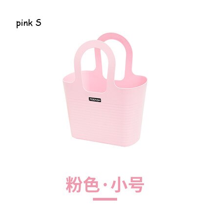 Wash basket, portable shower basket, bathroom toiletries storage basket, Korean cute bath basket: 3