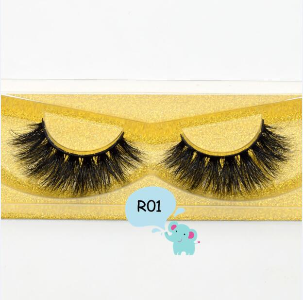 Visofree Mink Eyelashes 3D Mink Lashes Thick HandMade Full Strip Lashes Cruelty Free Korean Mink Lashes Natural False Eyelashes: R01