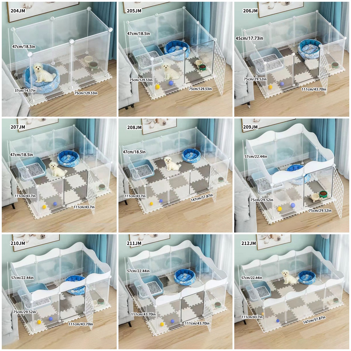 Dog Fence Indoor Household Small Size Dogs Fence Teddy Rabbit Pet Isolation Door Guardrail Cat Cage Anti-Jailbreak