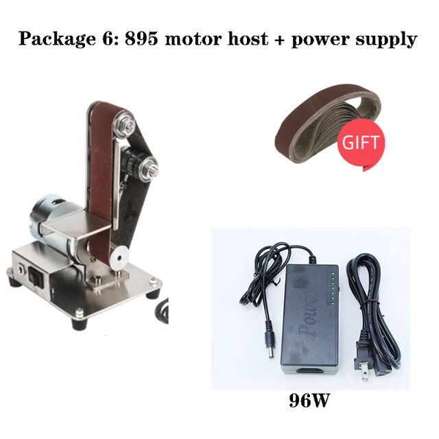 Belt Grinding Machine Small DIY Polishing Machine Multifunctional Sanding Belt Machine Table Belt Sander Cutter Edges Sharpener: Oranje