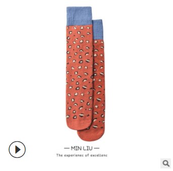 Calzini per bambini autunnali abbinati a colori lunghi con stampa leopardata calzini per bambini sport per il tempo libero calzini per ragazzi e ragazze 3 pezzi1 lotto WZ35: 02