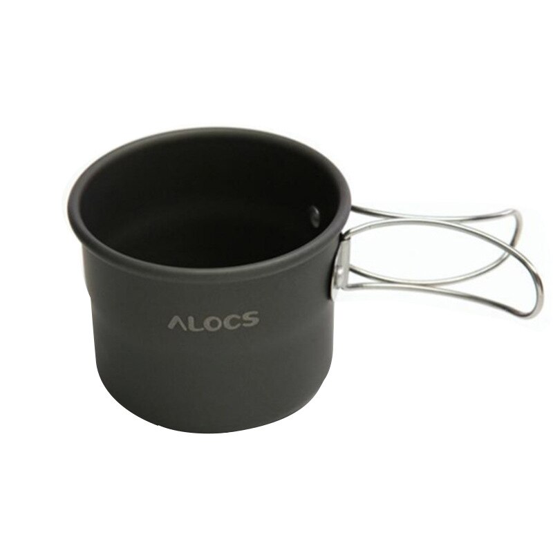 Alocs Aluminium Alloy Outdoor Folding Bottle Kettle Portable Camping Barbecue Cup Set Tableware