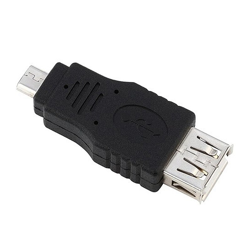 AM05-Micro-USB Male to USB a Female Adapter with USB Type a Male / Mini-B Male Cable, 5 Pin, Black, 3 ft