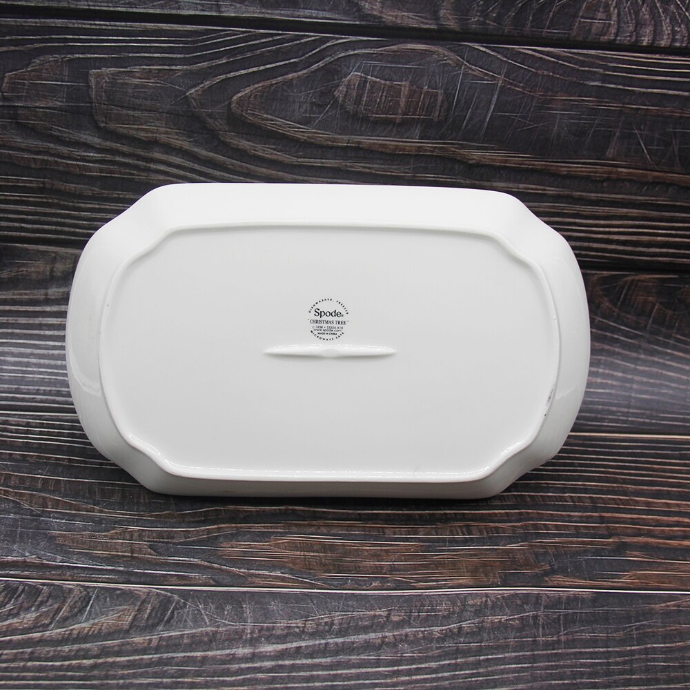 1 Pcs European Christmas Tree Plate dinner plate Steak dish dessert plates Porcelain Fish Plate 12 Inch