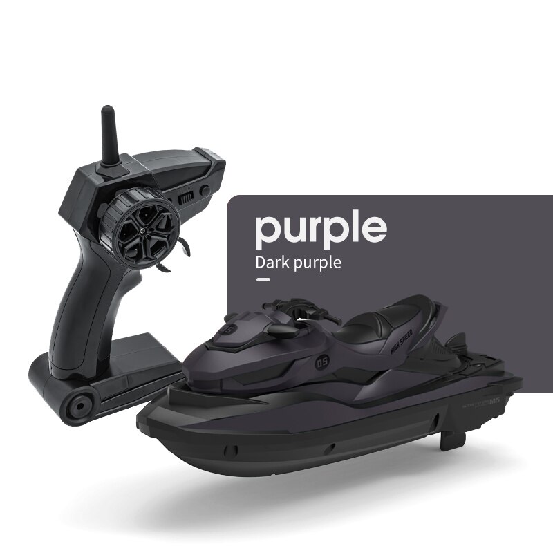 M5 mini rc -båt 2.4g 50 meters fjärrkontrollavstånd sommarvattenstänkande elmotorbåt rc -motorbåt för barn: Sid