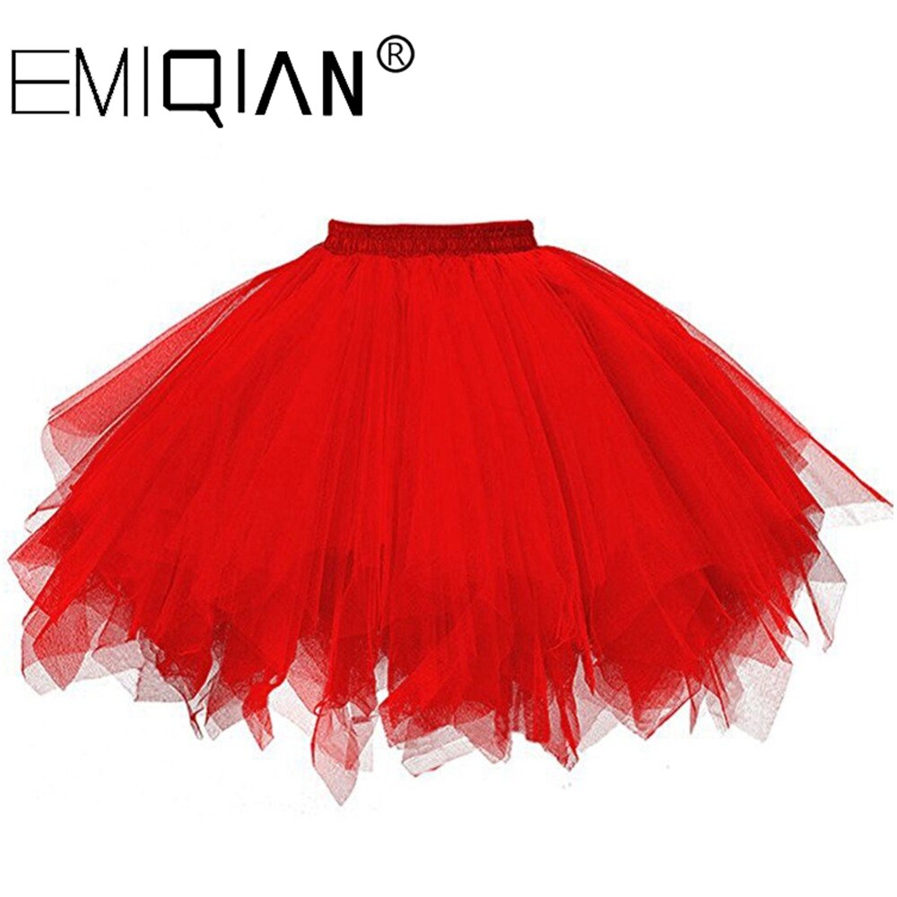 Korte Petticoat Tule Rokken Vrouwen Elastische Stretch Lagen Zomer Volwassen Tutu Rok Onderrok