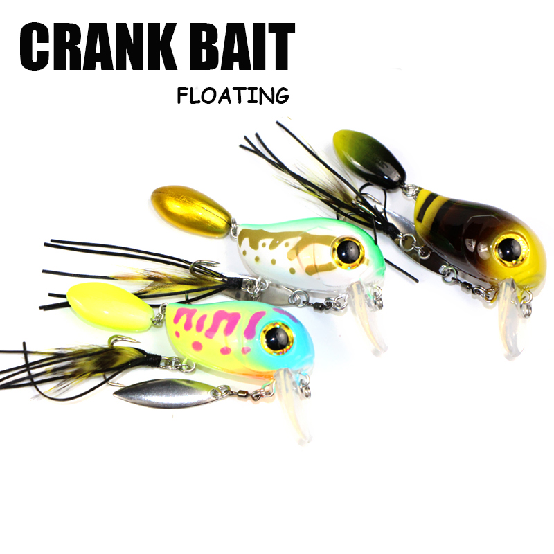 Histolure fiske sluk  sa40 sveiv 40mm 8g 12 farger flytende sluk bass gjedde wobblere crankbait