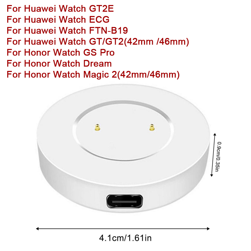 Cargador magnético para Huawei Watch GT GT2 GT2e Honor Watch Magic 2, Cable de carga rápida inalámbrica para Huawei Watch 3 GT3 GT2 PRO: Blanco