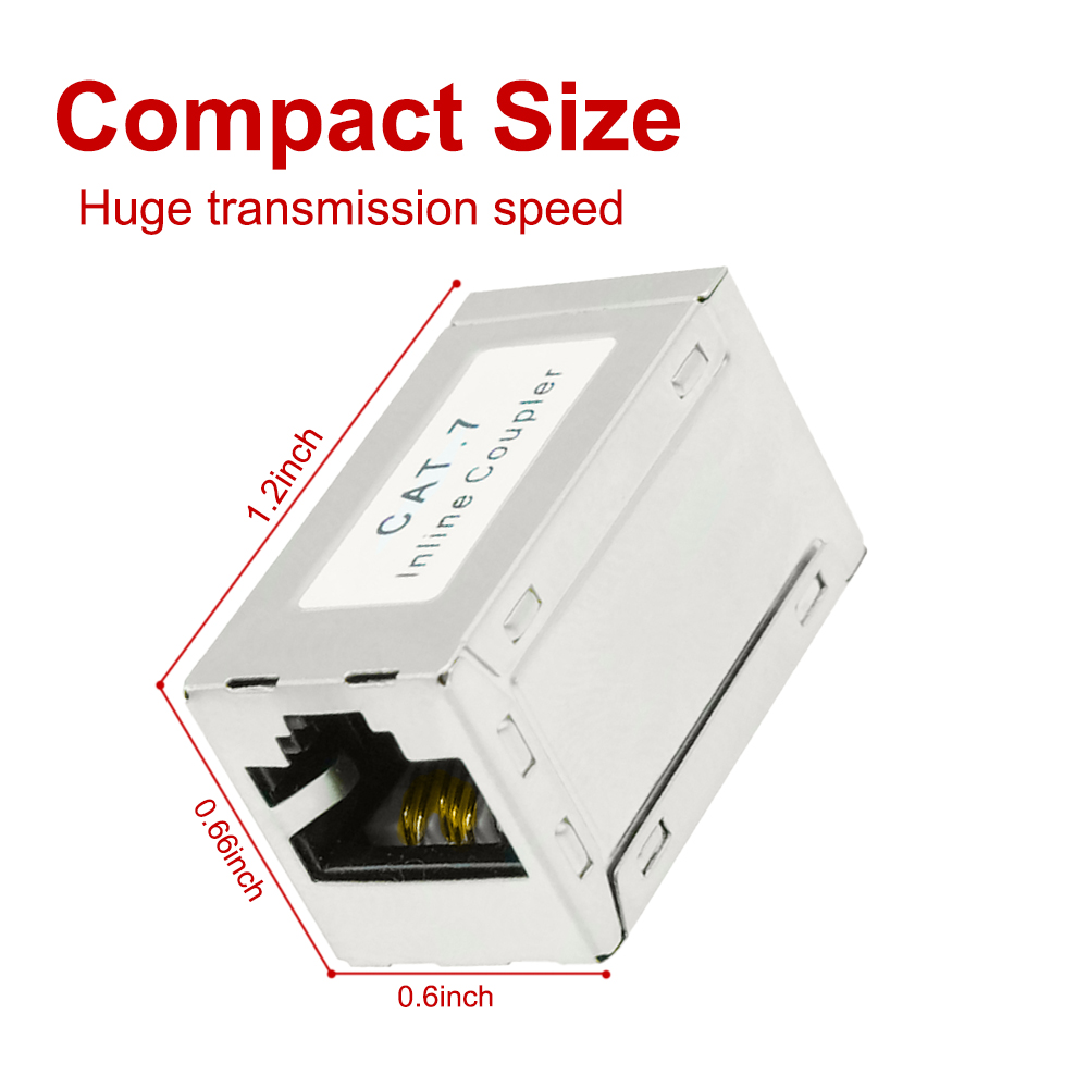 ProPatch Shielded RJ45 Cat7 Cat6/CAT6A Koppler RJ45 Koppler, Buchse auf Buchse Ethernet Extender Adapter Inline Ethernet Koppler