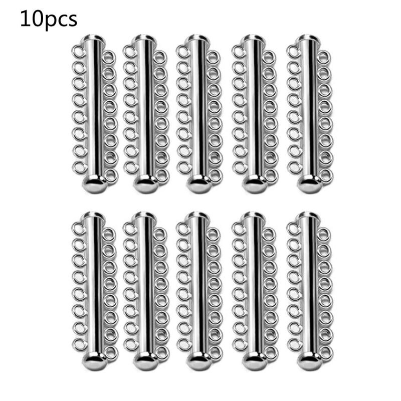 10Pcs Layered Armband Halsketten Rutsche Starke Magnetische Haken Rohre Schloss Rhodium Überzogene Schnalle Haken Schmuck Erkenntnisse: S-8