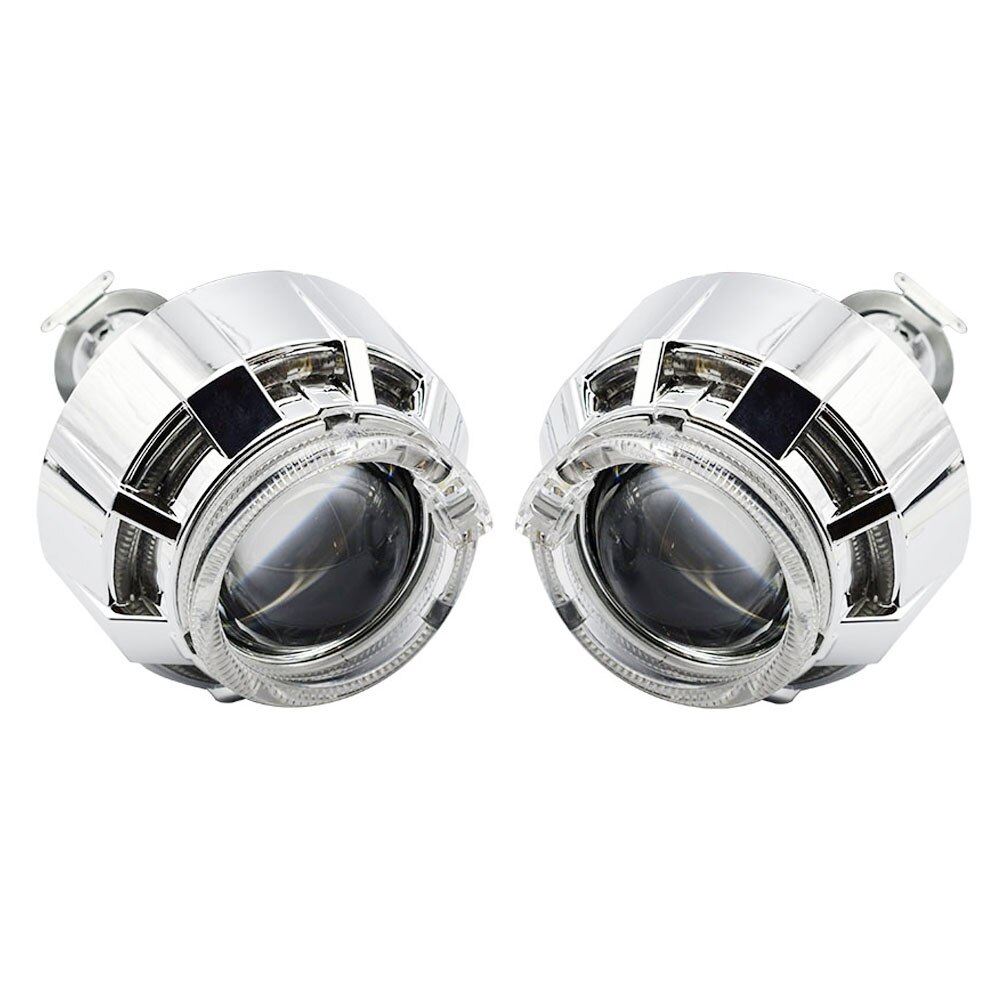 2.0 inch Moto h1 Car Bixenon Projector Lens with Dual LED Shrouds Mask H4 H7 hid xenon kit headlight modify