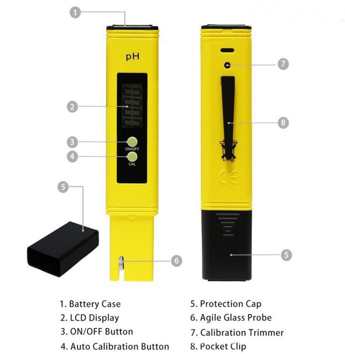Water Test Meter PH 2 in 1 0-9990 PPM Measurement Range 1 PPM Resolution