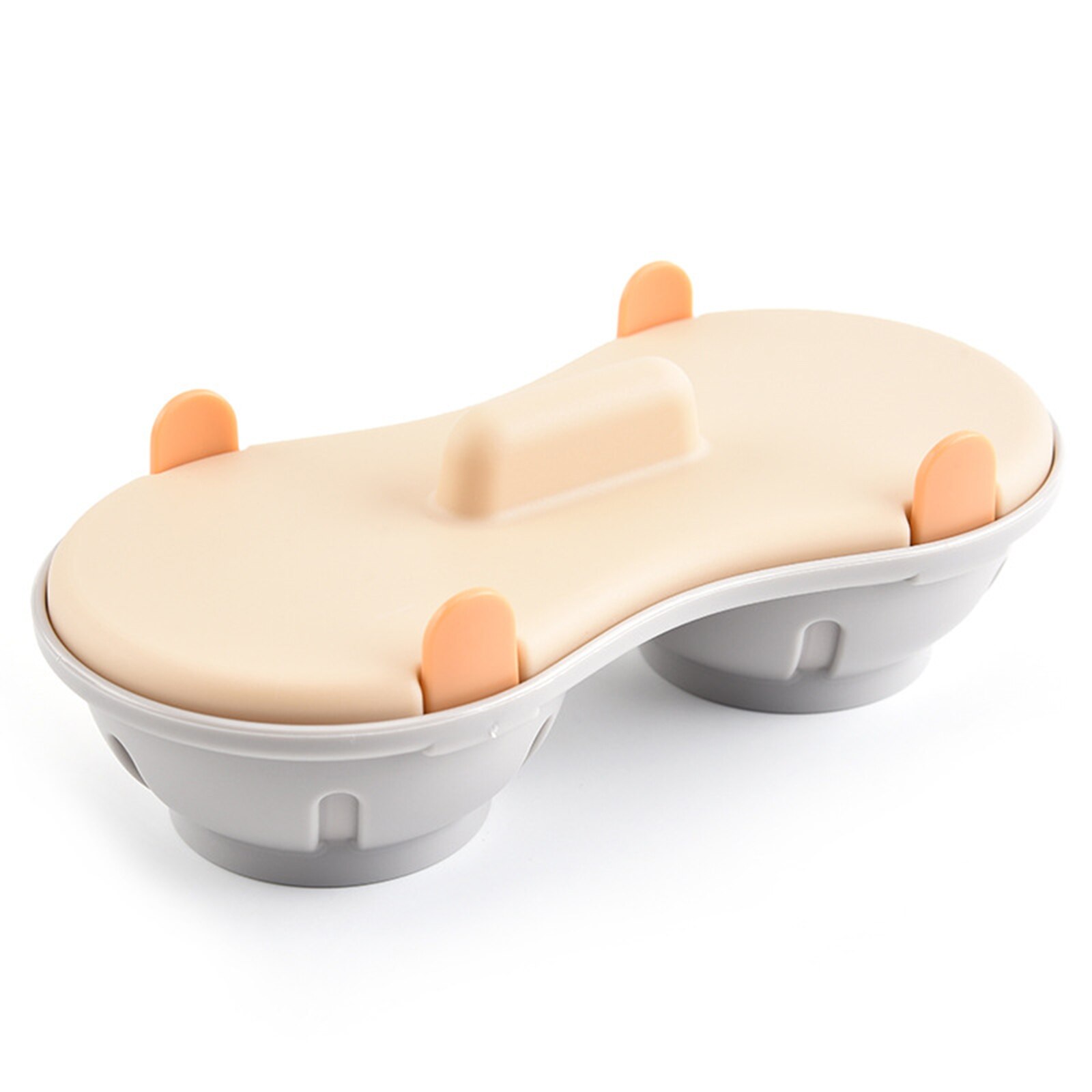 BESTKITTY 6pcs Mrowave Cooker Steamed Cups Holder Oven Steamer Omlette Maker For Instant Breakfast Home En Tools White