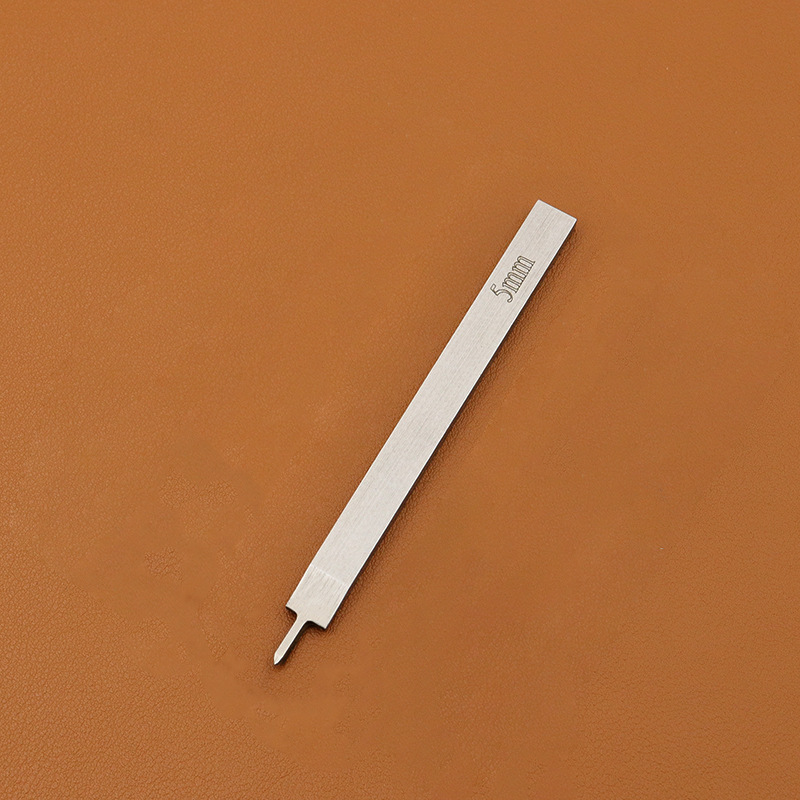 Cincel de Metal y cuero de 1/2/4/6 puntas, herramienta de costura, punzón de diamante, artesanía de cuero y hierro, completamente pulido, 5/6mm: 5mm spacing-1 prong