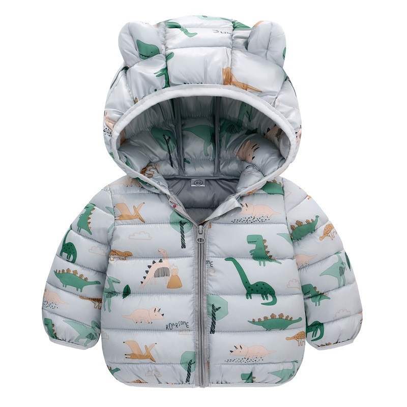 Jongens Meisjes Lichtgewicht Donsjack Baby Capuchon Rits Jassen Herfst Winter Warme Bovenkleding 0-5 Jaar Kinderen Kerst