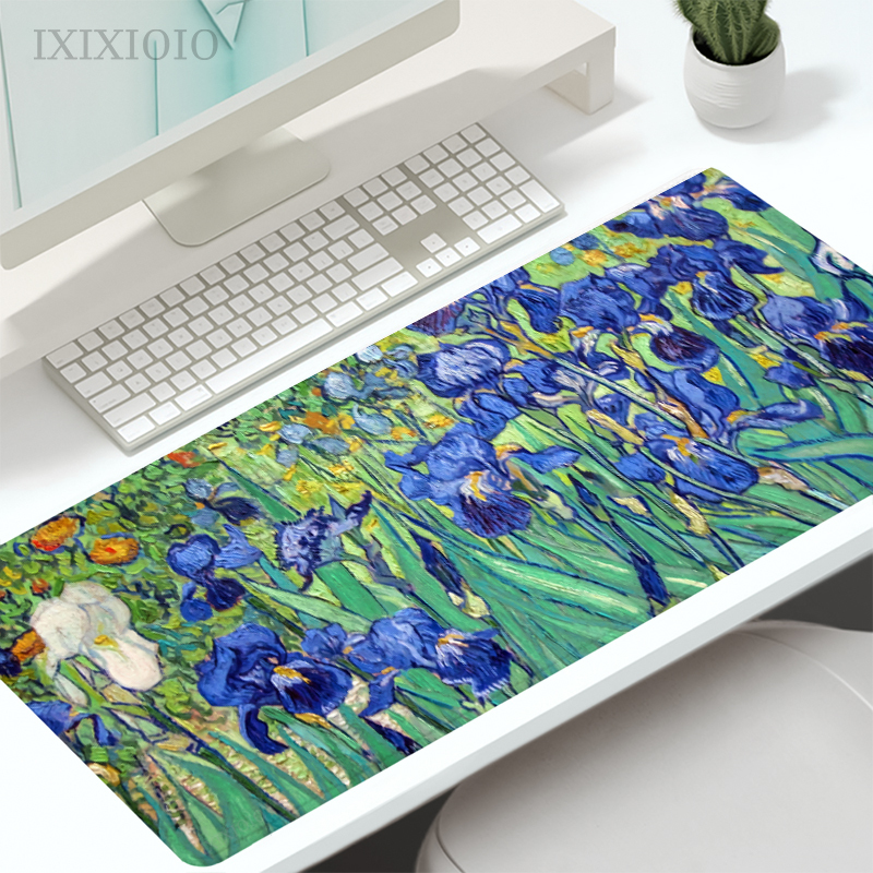 Van Gogh Oil Painting Mouse Pad Gaming XL Home Mousepad XXL Mouse Mat Office Natural Rubber Soft Gaming laptop Desktop Mouse Pad: XXL / BEAN PASTE