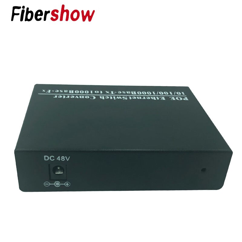 POE Switch 1 SC 4 RJ45 fiber connector to 4 10/100/1000M ethernet ports 5 port media converter