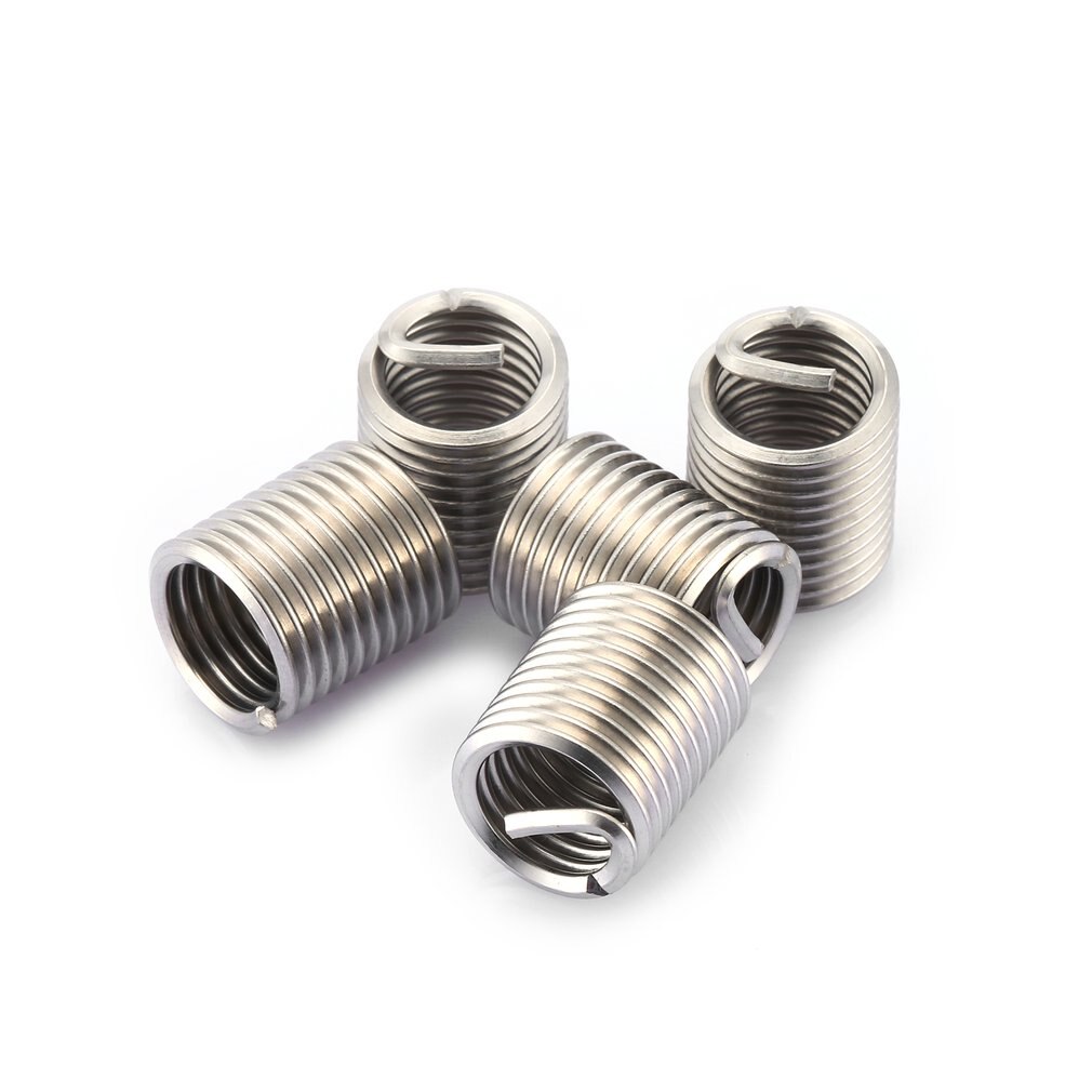 60PCS Thread Insert Set M3/4/5/6/8/10/12 Thread Repair Insert Kit for Helicoil Repairing Tools High Strength & Hardness